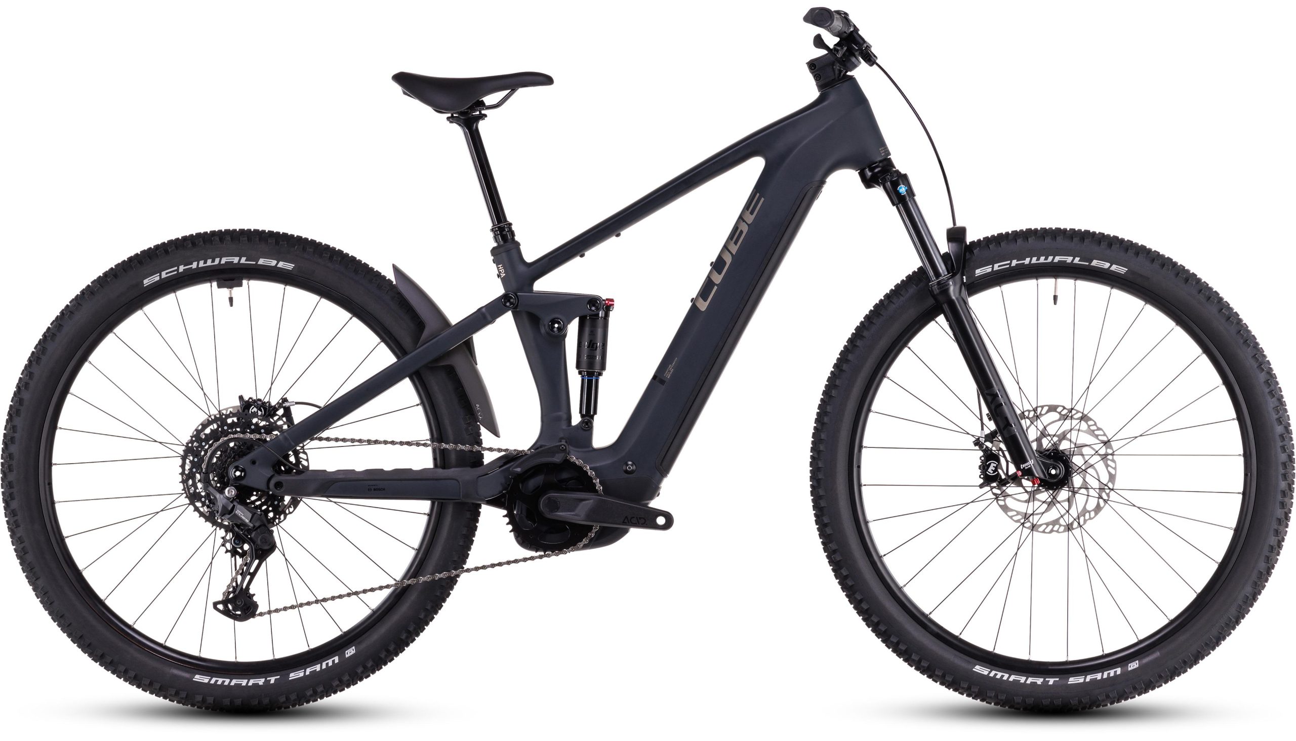 Vtt électrique Cube Stereo Hybrid One22 Pro 600 Wh 2026 coloris night'n'chrome, vue d'ensemble