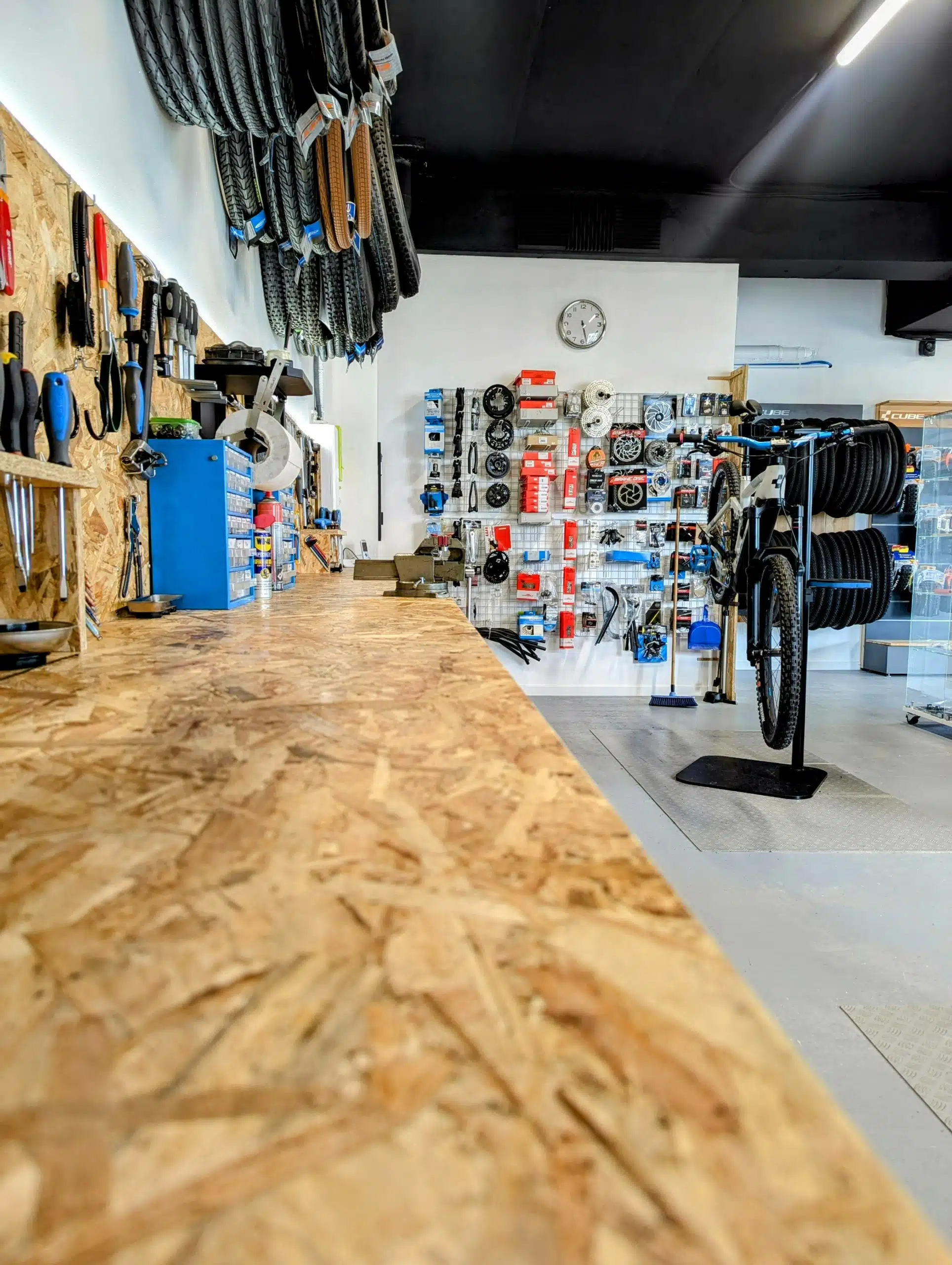 atelier de réparation de vélo